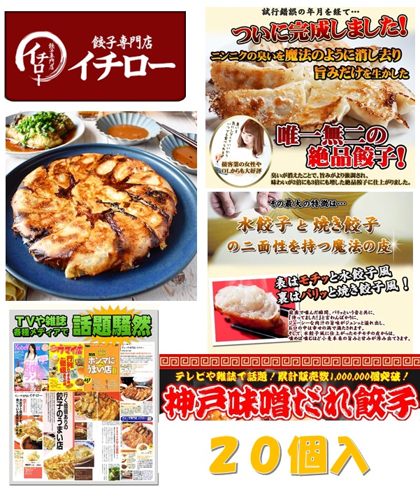 餃子専門店イチロー神戸味噌だれ餃子20個セット