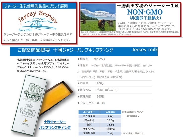 200ｇ 酪農王国 十勝産ジャージー　パンプキン プディング
