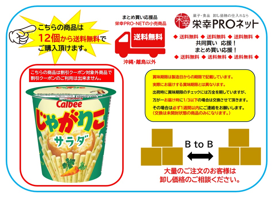 【送料無料】カルビー５７ｇじゃがりこ サラダ (12個入)