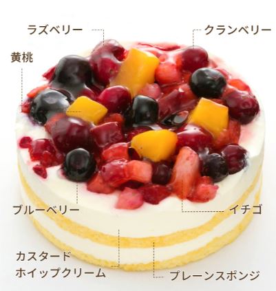 1,300円税込 (1個発送）クワトロ　ベリー　トルテ